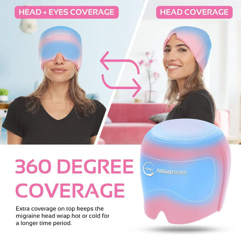 Migraine Relief Gel Ice Cap – Hot & Cold Head Wrap