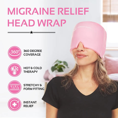 Migraine Relief Gel Ice Cap – Hot & Cold Head Wrap