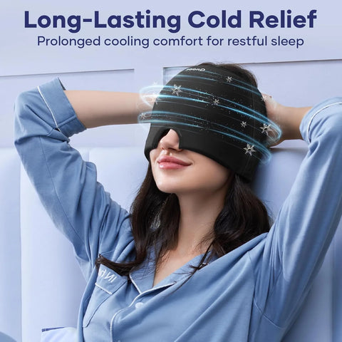 Migraine Relief Gel Ice Cap – Hot & Cold Head Wrap