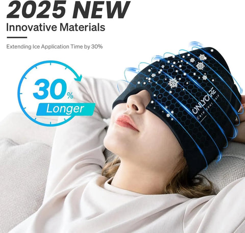 Migraine Relief Gel Ice Cap – Hot & Cold Head Wrap